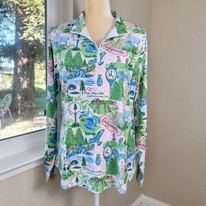 NWT Smith & Quinn 1/4 Zip Pullover Women XL Palo Alto Hills Golf Club Novelty